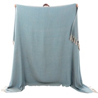 Plaid personnalisé en gros pour canapé, lit, fauteuil – Couverture épaisse et chaude 100 % coton turc – Décoration de luxe pour la maison, couverture de voyage