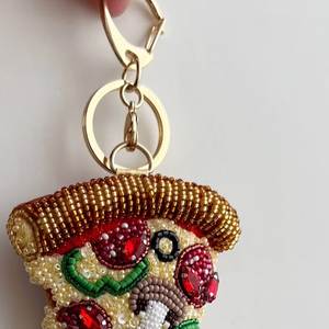Elegant Embroidered Beaded <b>Keychain</b> Handmade Decorative Key Ring for Purse Backpack and Handbag - Product Image 2