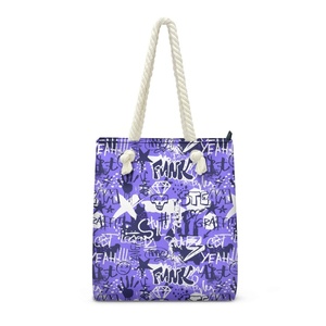 Bolso de Mano para Mujer con Diseño de Graffiti, Estilo Playa, para Compras, Práctico, Clásico, con Asas de Cuerda, Impresión Bajo Demanda, Dropship - Product Image 3