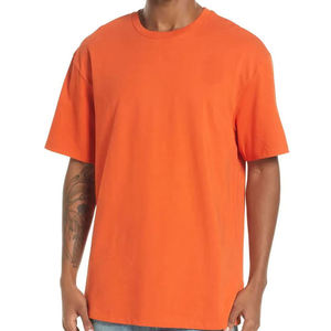 OEM ODM Solid Orange Color Round Neck <b>Collar</b> Men's Active Wear <b>T</b>-<b>Shirts</b> Slim Fit Eco Friendly Men's O Neck <b>Collar</b> Tee <b>Shirts</b> - Product Image 2