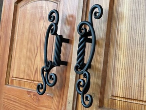 Manija de hierro forjado galvanizado resistente al óxido Iron Nature, estilo clásico, decorativa con motivos ornamentales, para puerta/portón rectangular de 10 pies - Product Image 3