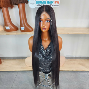 <b>Long</b> wigs100% Virgin Vietnamese Natural Bone Straight Human Hair <b>Wigs</b> Double Drawn <b>Long</b> Length Transparent/HD Front Vietnam - Product Image 2