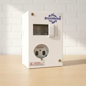 Distribution <b>Box</b> 120V 12A Indoor with Switch IP54 Rated Tamper-Resistant <b>Lock</b> MCB TPN Metal Enclosure - Product Image 3
