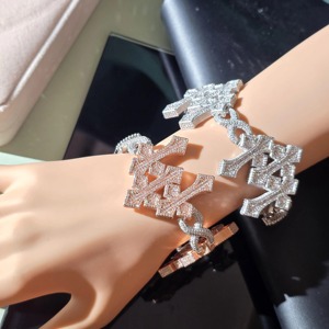 Bracelet croix à pointes en argent 925 serti de diamants, chaîne hip-hop pour homme, bijoux personnalisés scintillants - Product Image 2