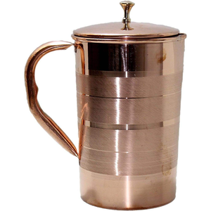 Carafe à eau de luxe de 1500 ml en cuivre avec couvercle, personnalisable pour la maison ou le bureau - Product Image 1