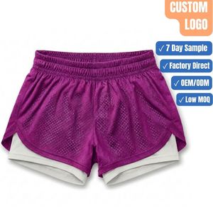 Shorts de sport 2-en-1 en mesh 150 GSM personnalisés pour club sportif avec doublure de compression – Vente en gros OEM - Product Image 1