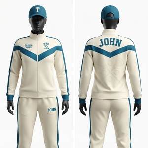 Traje de Entrenamiento de Lacrosse Personalizado para Mujer, 290 GSM, Poliéster Tricot, Diseño con Paneles Gris Azul, Logotipo Bordado con Transferencia de Calor - Product Image 4