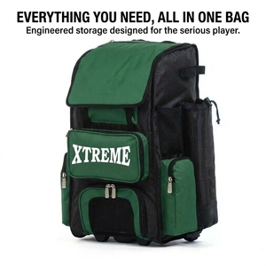 Sac à dos de baseball pour jeunes en gros, avec panneau en maille ventilée, personnalisation de la marque, sangle réglable, multi-compartiments, polyester/nylon - Product Image 6