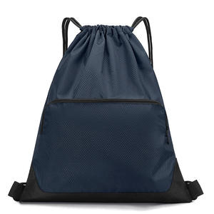 Premium Ripstop <b>Drawstring</b> <b>Backpack</b> with Front Zipper Pocket Lightweight Water Resistant Sport tote bag for Gym Use women bag - Product Image 5
