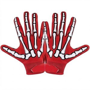 Gants de football américain super adhérents populaires 2026, couleur personnalisable sur la paume, gants de football américain personnalisés avec motifs d'os - Product Image 6