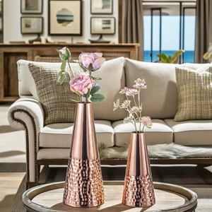 แจกันเหล็กสไตล์ชายฝั่งทำด้วยมือทันสมัยตกแต่งงานแต่งงานใหม่ทองแดงสำเร็จรูปสไตล์คลาสสิกสำหรับตกแต่งบ้าน - Product Image 3