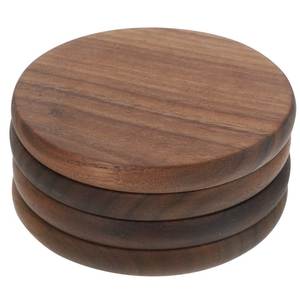 แผ่นรองแก้วไม้ทรงกลม ทนทาน ทำด้วยมือ สำหรับใช้ในครัว - Product Image 2