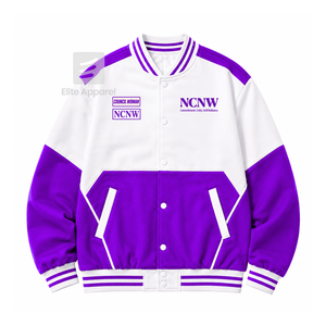 Chaqueta cortavientos personalizada del Consejo NCNW con logo bordado en azul y blanco, estilo casual para mujer con forro de poliéster. - Product Image 1