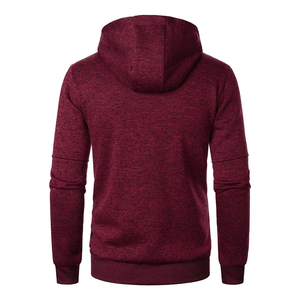 Sudadera con capucha y cremallera completa personalizada para hombre – Sudadera de algodón de alta calidad, color liso, con cremallera, cómoda, estilo urbano - Product Image 2