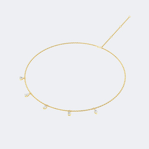 1.00CTW Mixed-Cut Prong-Set Dangler Diamond Station <b>Necklace</b> - Product Image 4