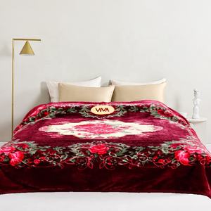 Couverture Raschel Coréenne 1 Plis Joueur Unique Vison Floral Rayé Plaid 100% Polyester Solide Tricoté Technique Taille Animal Cartoon - Product Image 5