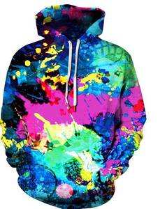 Sudadera con Capucha Extra Grande para Hombre, Estampado Galáctico en Blanco y Negro, Sublimación, Poliéster, Ropa Casual de Otoño - Product Image 5