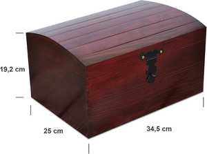Caja de Almacenamiento de Madera Maciza, Organizador de Madera Grande con Tapa, Caja de Almacenamiento Decorativa de Estilo Vintage, Organizador para el Hogar - Product Image 2