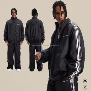 Men's High Quality Windbreaker Cotton <b>Nylon</b> Tracksuit Custom Logo Solid Windproof Breathable Washed Plus Size - Product Image 2