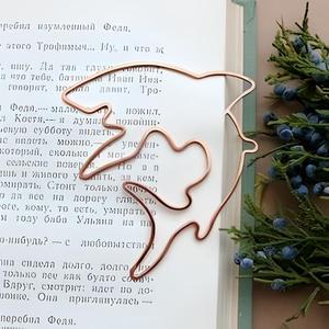Modern Copper Wire <b>Bookmark</b> Handmade Design Durable Metal Page Marker Elegant Book Accessory Gift Students Readers Office Use - Product Image 3