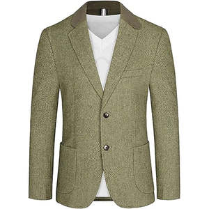 เสื้อเบลเซอร์ผ้าลินินทรงเข้ารูปสำหรับผู้ชาย คุณภาพดี ราคาโรงงาน ขายส่ง ดีไซน์สวย คุณภาพเทียบเท่าตุรกี - Product Image 1