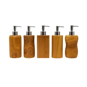 ARTERRA Luxury Teak Wood <b>Soap</b> Dispenser Stainless Steel Pump Liquid <b>Hand</b> Lotion Bottle Waterproof Bathroom Supply - Product Image 4