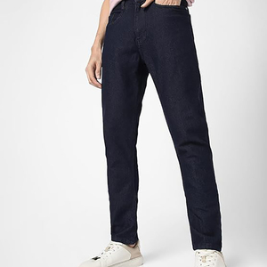 Pantalones Vaqueros Negros para Hombre, Corte Recto y Ajustado, Calidad Premium, Oferta, Casuales, Personalizados, Color Sólido, Ropa Exterior de Mezclilla Profesional - Product Image 4