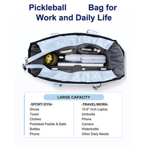 High Quality Nylon Polyester Made <b>Pickleball</b> Sports Bag Waterproof Custom Design <b>Pickleball</b> Bags - Product Image 4