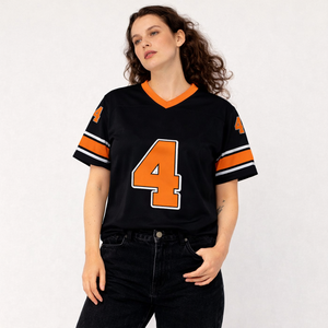 T-shirts de football streetwear personnalisés, impression par sublimation, logo de marque, coupe ample, maillot de football américain vintage en mesh - Product Image 6