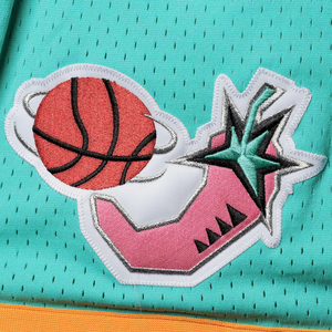 Polyester Knitted Retro Basketball Shorts Eco-Friendly Quick Dry Breathable Summer Wear Custom Team Name Elastic Waist - Product Image 2