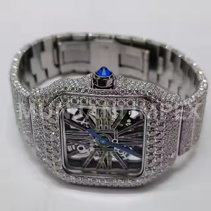 นาฬิกาควอตซ์เพชรโมอิสซาไนต์ทันสมัยสำหรับผู้ชาย ประดับเพชรหรูหราสไตล์ฮิปฮอป นาฬิกาข้อมือดีไซน์เนอร์ระดับพรีเมียม เพชรโมอิสซาไนต์ - Product Image 3