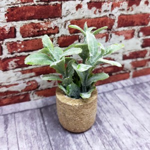 Accesorios para casa de muñecas en miniatura, maceta de corcho artificial, planta verde artificial, adorno decorativo de escritorio para mayores de 14 años - Product Image 2