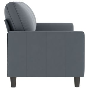 โซฟา 3 ที่นั่งสีเทาเข้มกำมะหยี่โลหะและโฟมสำหรับห้องนั่งเล่น - Product Image 4
