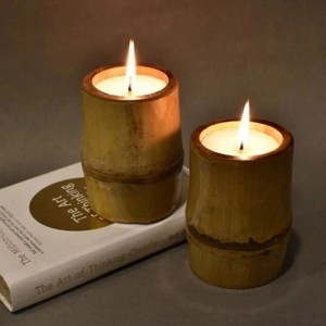 Portavelas Apilables de Bambú al por Mayor |   Diseño Minimalista - Product Image 1