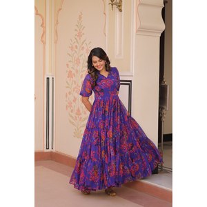 Belle robe de soirée imprimée fantaisie pour les fêtes Robe élégante pour être superbe - Product Image 6