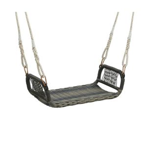 Comoda Dondola da Veranda in Vimini con Braccioli per Patio - Product Image 3