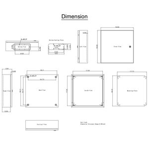 Contenitore in Acciaio NEMA 4X 20 X 20 X 6 Pollici, Impermeabile e Antipolvere IP67, Scatola Elettrica per Uso Esterno/Interno - Product Image 4