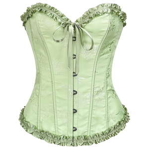 Corsets sexy vintage à prix avantageux pour femmes, style burlesque, carnaval, soirée, club, avec bordure plissée gothique. - Product Image 1