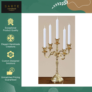 Candelabros de Metal de Aluminio de Alta Calidad con Diseño Elegante, Portavelas de Lujo, Tamaños y Colores Personalizables para Bodas - Product Image 2