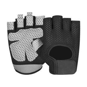 <b>Wheel</b> Chair Gloves Unisex Outdoor Sports Weight Lifting Gym Fitness <b>Exercise</b> Breathable Non-slip Leather Padded Palm Grip - Product Image 1