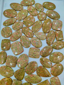 100% cabujón de piedras preciosas de setas naturales forma libre forma de mezcla elegante COLLAR COLGANTE hecho a mano joyería piedra preciosa suelta - Product Image 2