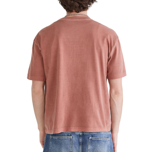 เสื้อยืดคอกลมหนา แบรนด์โลโก้สั่งทำได้ ผ้าฝ้าย 100% ทรงบ็อกซี่ฟิต สำหรับผู้ชาย ขายดี เสื้อยืดเนื้อหนาสำหรับผู้ชาย - Product Image 2