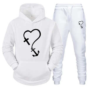 Ensemble sweat-shirt et pantalon de survêtement personnalisé 400 GSM délavé au soleil, ensemble de survêtement surdimensionné délavé à l'acide personnalisé - Product Image 2