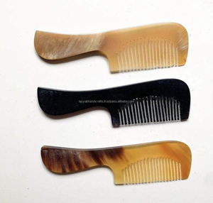 Peine de cuerno de búfalo pulido, hecho a mano, ecológico, el más vendido, de calidad premium, rústico, religioso, cepillo para el cabello antiestático de bolsillo - Product Image 3