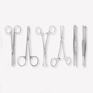 Kit Completo de Instrumentos Quirúrgicos Generales de Acero Inoxidable, Pinzas, Tijeras, Retractores Médicos, Autoclavables y Seguros - Product Image 5