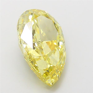 Diamant de laboratoire élégant de forme poire, jaune vif fantaisie, taille excellente, haute brillance, pierre lâche de type CVD 2A, pour la fabrication de bijoux. - Product Image 3