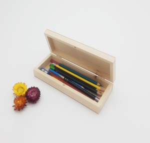 Luxury Design Wooden Storage Box Customized School Stationery Box Office Desktop Handmade Wood <b>Pen</b> Pencil box - Product Image 5