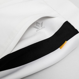 Unisex <b>White</b> Tracksuit Set Full Zip <b>Jacket</b> and Jogger Pants with Contrast Side Stripes Casual Sportswear for Spring - Product Image 5
