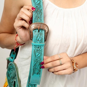 Nuevo y elegante bolso de tela azteca turquesa Jacquard con flecos hechos a mano, bolso de algodón, vestido bohemio elegante para mujer, superventas para mujer - Product Image 3