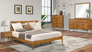 Marco de cama doble de lujo moderno Euro Top Queen de madera maciza MDF con diseño de impresión Fabricación de muebles de dormitorio de hotel de 5 estrellas - Product Image 2